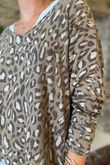 Made in Italy Knox Leopard Fine Knit & Vest Top Soft Tan
